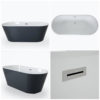 Stone Grey Oval Bath