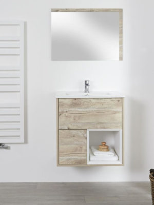 Wall Hang Open Shelf Vanity